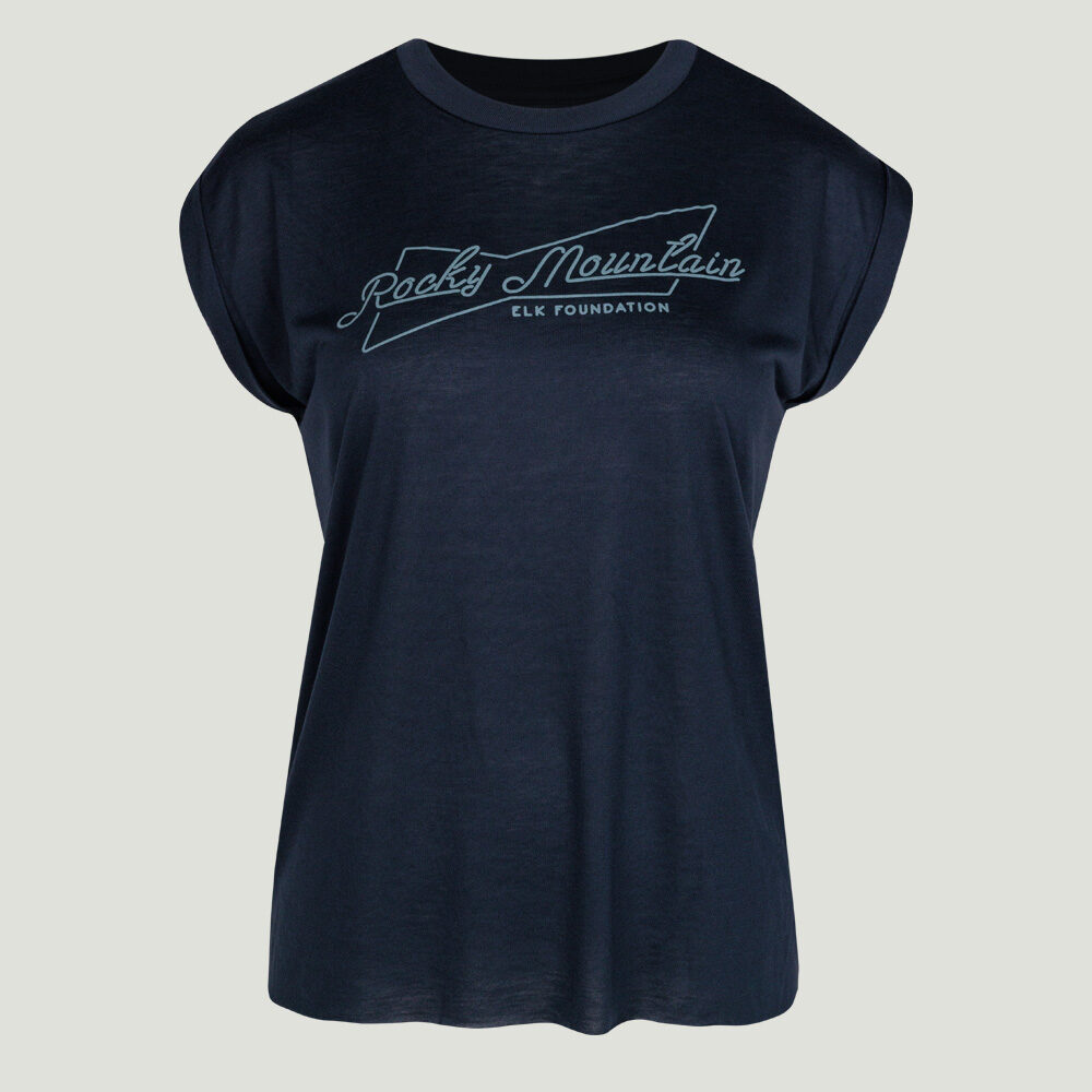 Ladies RMEF Original Rolled Cuffs Tee