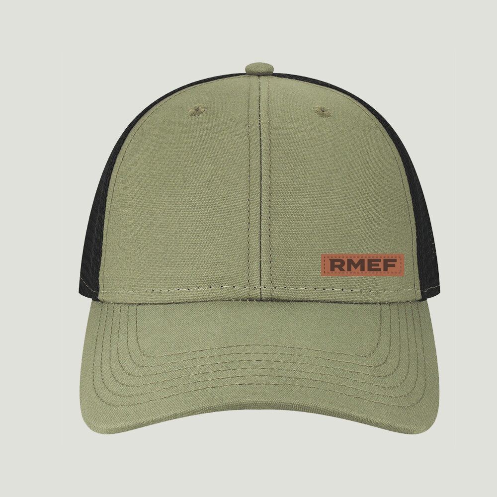 RMEF Leather Patch Cap